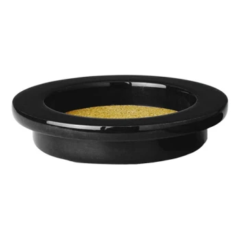 Franmara 6 3/8" Black Marble Wine Coaster