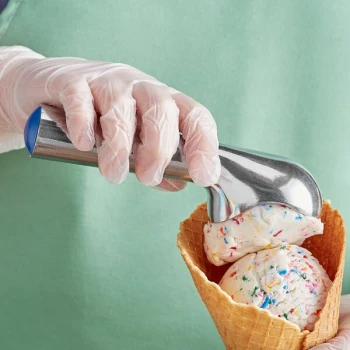 Choice #12 Aluminum Blue Ice Cream Scoop / Dipper - 3 oz.