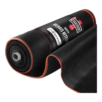 SEALTECH 5 1/2' x 150' Black Heavy-Duty 1/16" Mesh Safety Debris Netting Roll ST-501-5.5X150