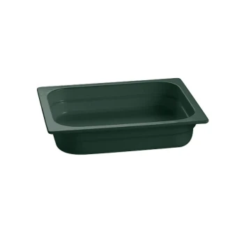 TableCraft CW310HGN 12 3/4" x 10 3/8" x 2 1/2" Hunter Green Half Size Cast Aluminum Food Pan