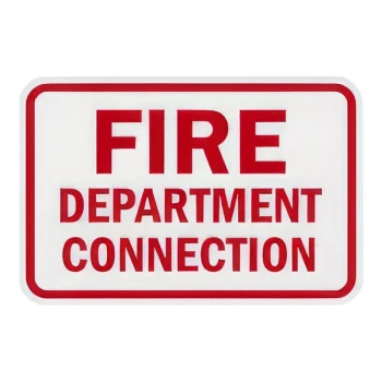 Lavex 18" x 12" High-Intensity Prismatic Reflective Aluminum "Fire Department Connection" Safety Sign