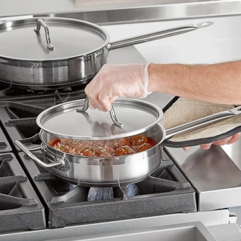Vigor SS1 Series 10 inch Stainless Steel Replacement Lid for 3 Qt. Saute Pan / 8 Qt. Stock Pot