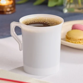 Visions 8 oz. White Plastic Coffee Mug - 192/Case