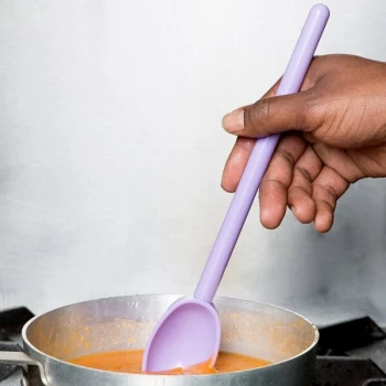 Mercer Culinary M33182PU Hell's Tools® 11 7/8" Purple Allergen-Free High Temperature Mixing Spoon